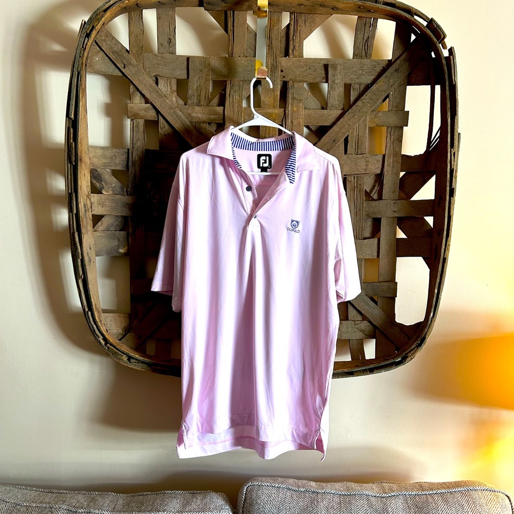 Men’s pink FootJoy Polo - Size Large